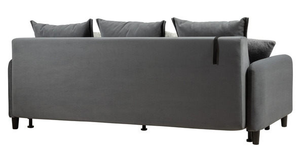 Диван-кровать прямой Дакота ТД 586 велюр Vendetta 11 графитовый серый, Albus Zemin 1735 z1 col 2 белый, Romeo 06