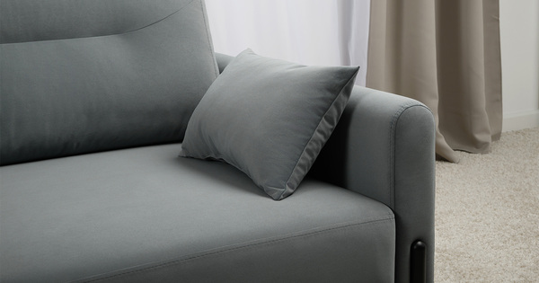 Диван-кровать прямой Барселона ТД 673 велюр Diagonal 995 серо-голубой