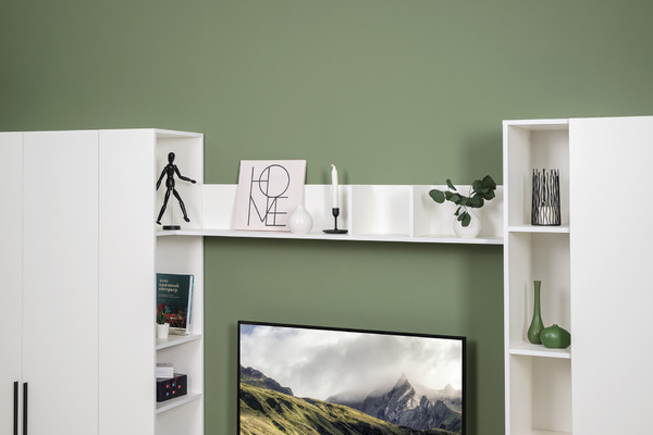 Спальня Эйр композиция 1 белый РЕ шагрень, спальное место 160 х 200