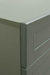 Комод Марион 16.256 дымчатый зеленый K521, олива шагрень AG 1050 ПВХ, белый PE шагрень