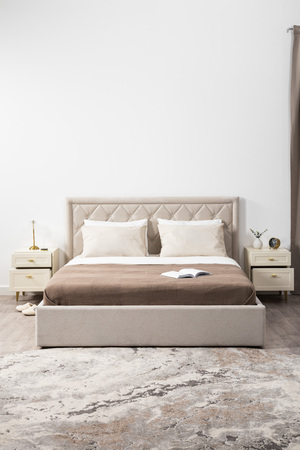 Тумба прикроватная Марион 16.14 слоновая кость С341 PE, слоновая кость 6898 ПВХ, белый PE шагрень