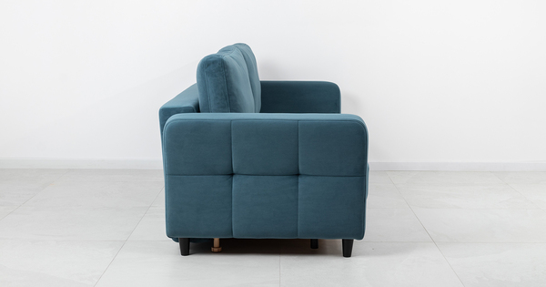 Диван-кровать прямой Невада ТД 572 велюр Vendetta 25 синий деним