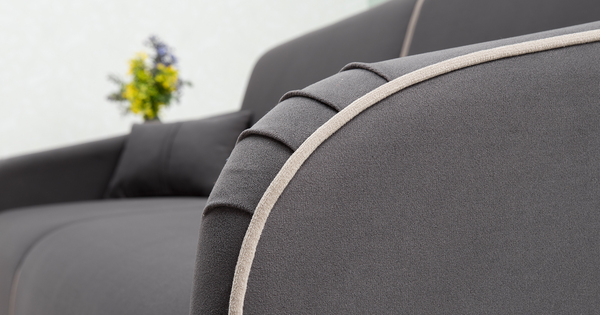 Диван-кровать прямой Ноэль ТД 447 велюр темно-серый, светлый кварцевый серый