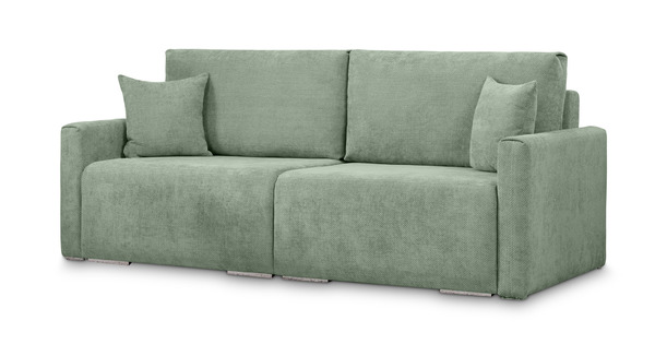 Диван-кровать прямой Оксфорд 715 композиция 3, STORM 9 мятный, модульная система