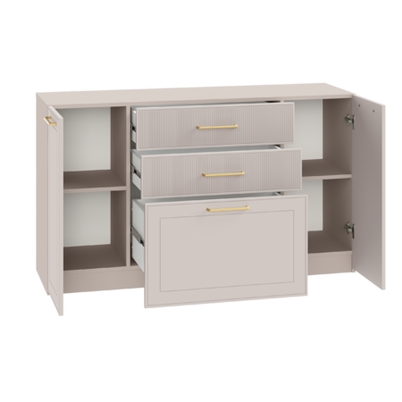 Комод Ричфорд 16.235 кашемир 5981 BS, моно керамика D166-2 ПВХ, белый PE шагрень