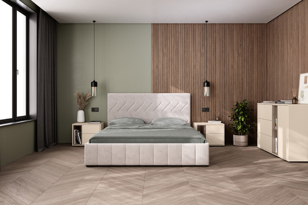 Комод Тайл 16.237 сатин 7045 SU, эмили блаш U9135, белый PE шагрень, собирается на любую сторону