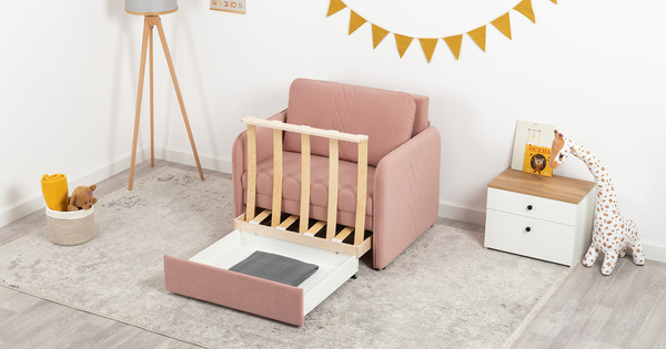 Кресло-кровать Юта (85) ТК 522 велюр Вивальди 27 пастельный коралловый